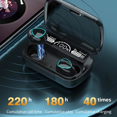 Noise Cancelling BT8832A 2000mAh 3 In 1 Earbuds USB Charging